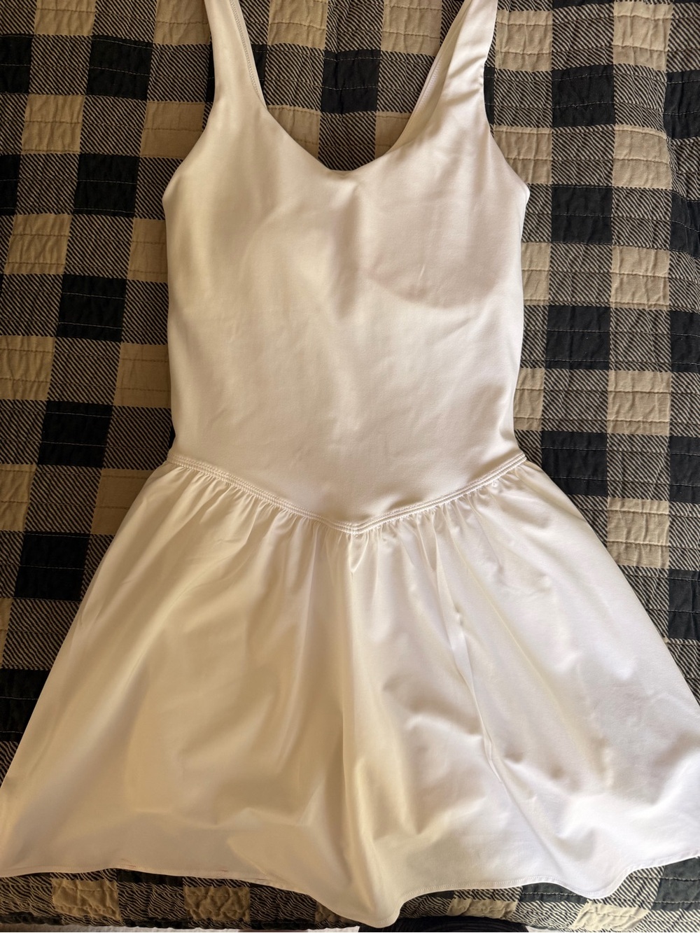 White Scoop Neck Tennis Dress